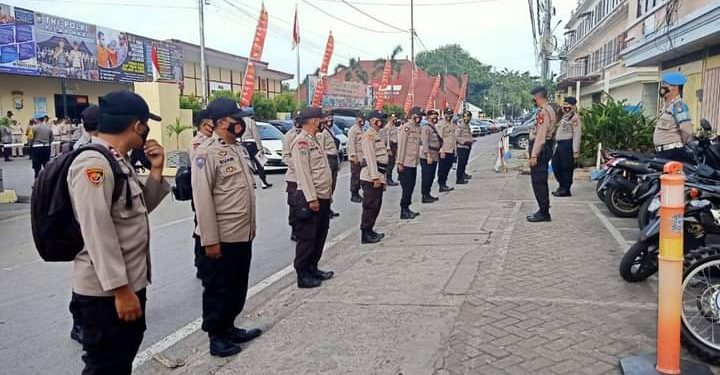 Mengantisipasi dan Mengawal Rencana Aksi, POLRES Gowa kirim 60 Personil ke Makassar