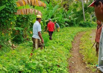 Warga Desa Komba Selatan dan Desa Bakti Giat Gotong Royong